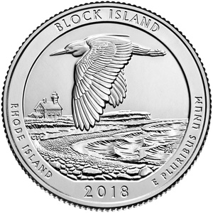 2018 Quarter - S - Block Island - Silver Reverse Proof reverse